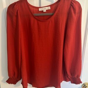 LOFT Women's Scarlet Blouse Petite Small